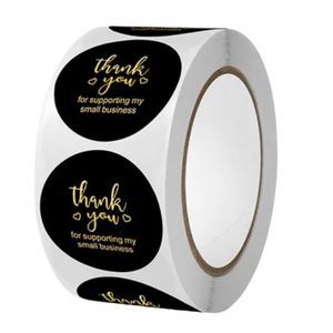 thank you for supporting my small business sticker | 1 in round pack